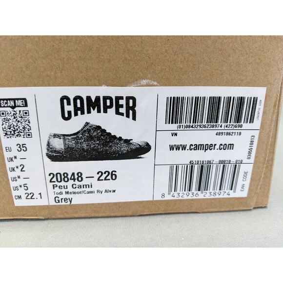 Camper Peu Cami Todi Meteor Gray 20848-226 Walking Shoes Women’s US Size 5 - Picture 8 of 9